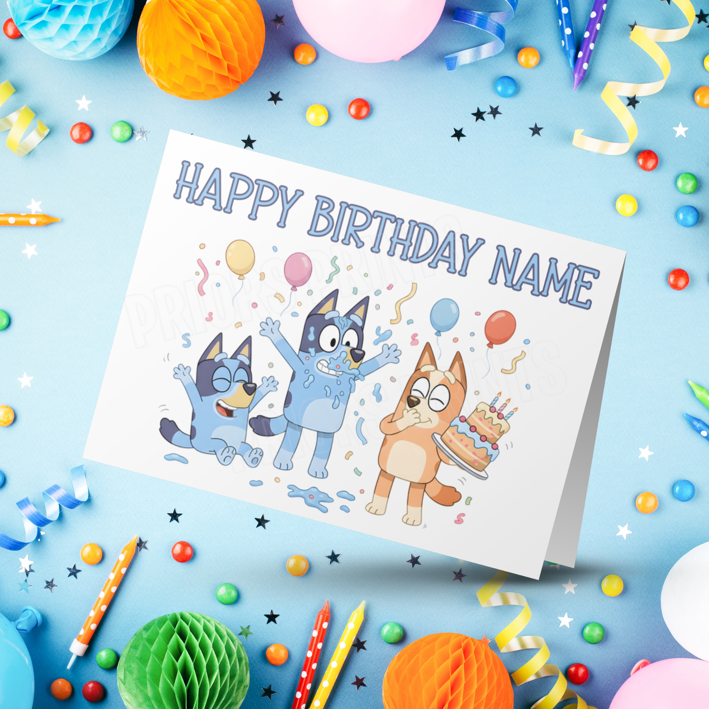 Bluey Personalised Birthday Card