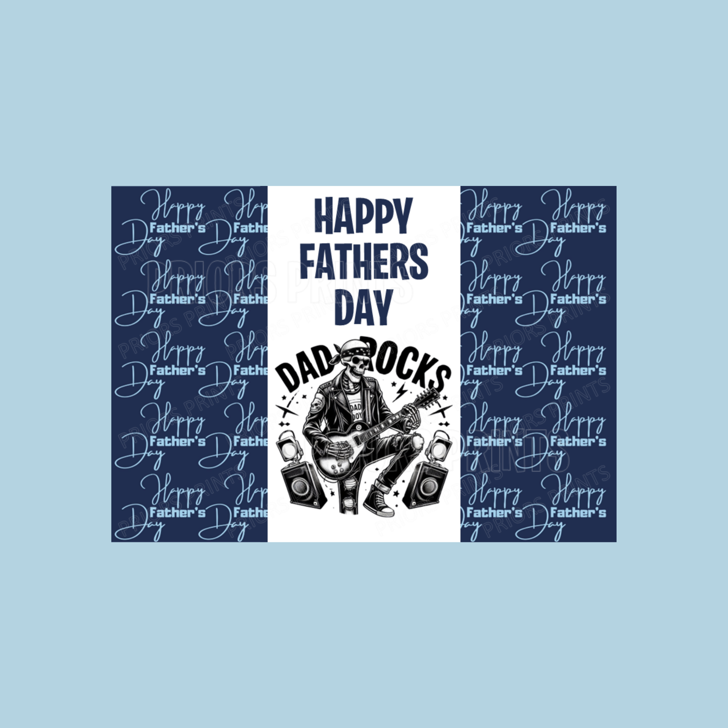 Funny Skeleton Happy Fathers Day Chocolate Bar Wrapper