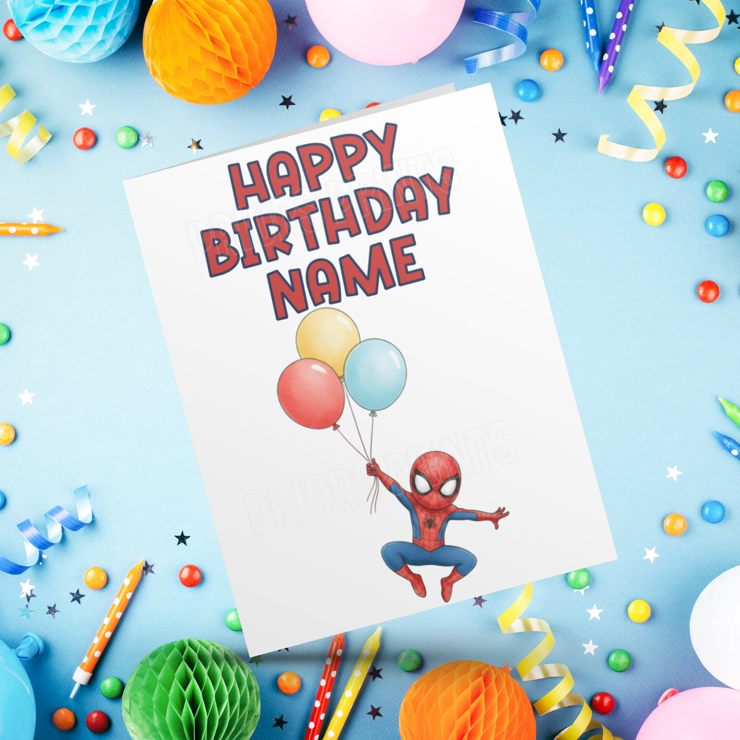 Personalised Spiderman Birthday Card I Marvel I Superhero