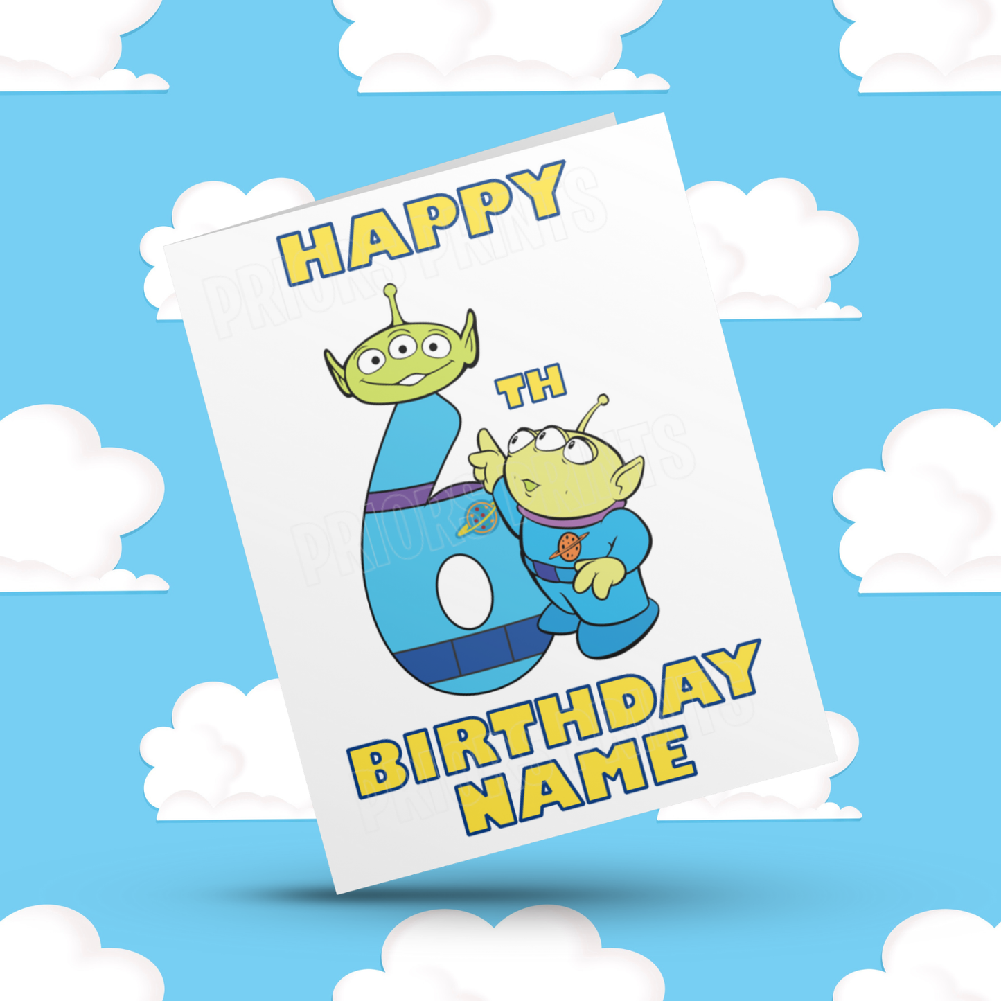 Personalised Aliens Birthday Card with Age 1-20 Years (Toy Story)