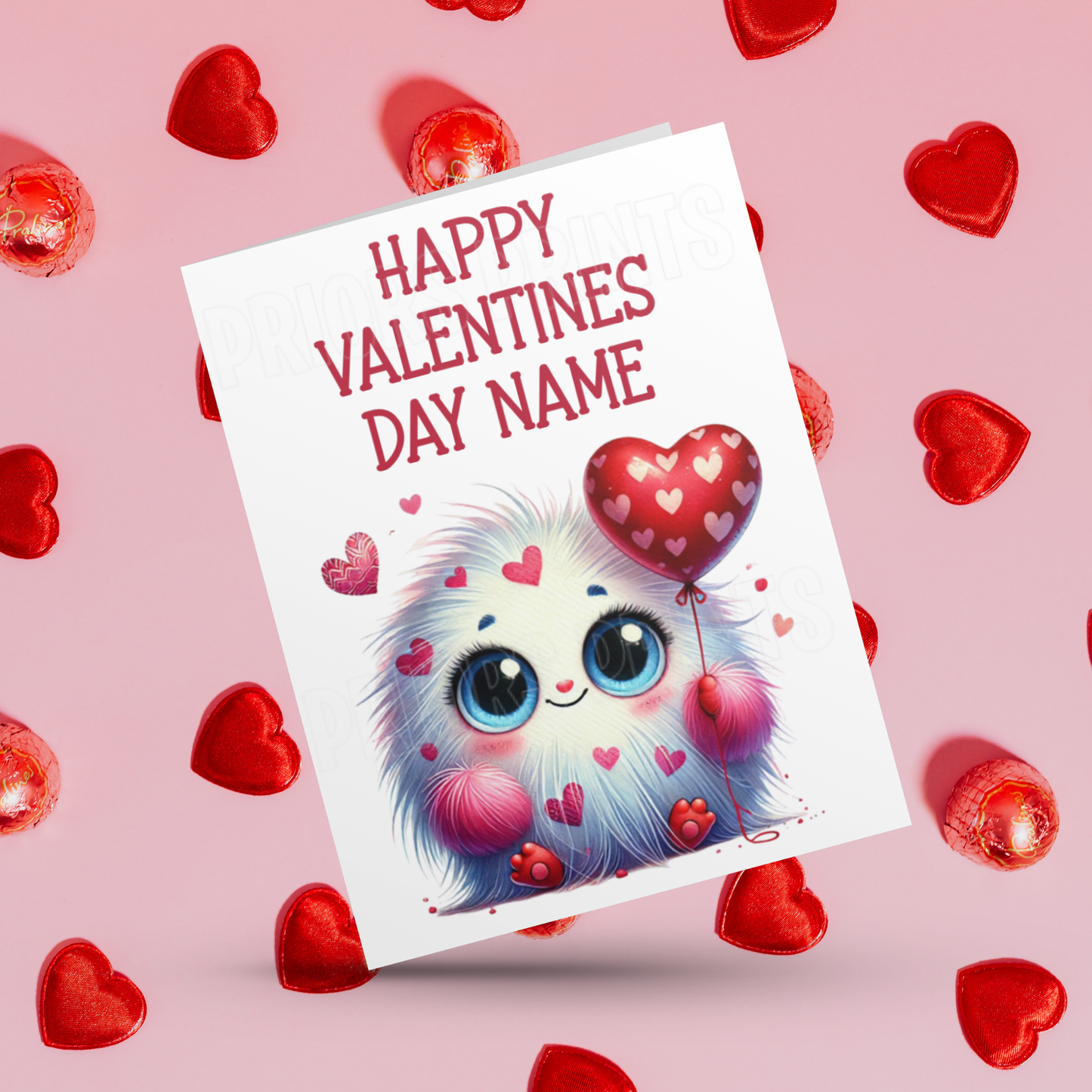 Cute Monsters Personalised Valentines Day Card