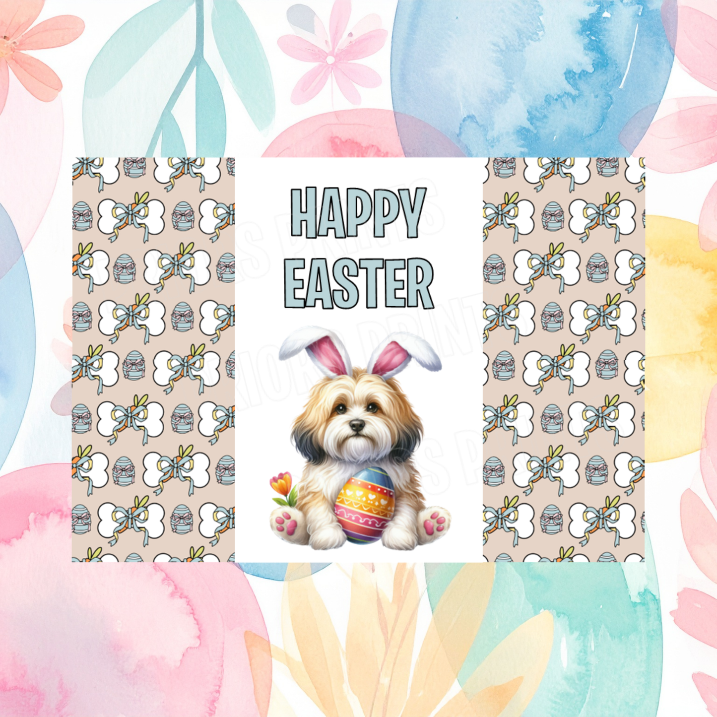 Cute Dog Easter Chocolate Bar Wrapper- Listing 2