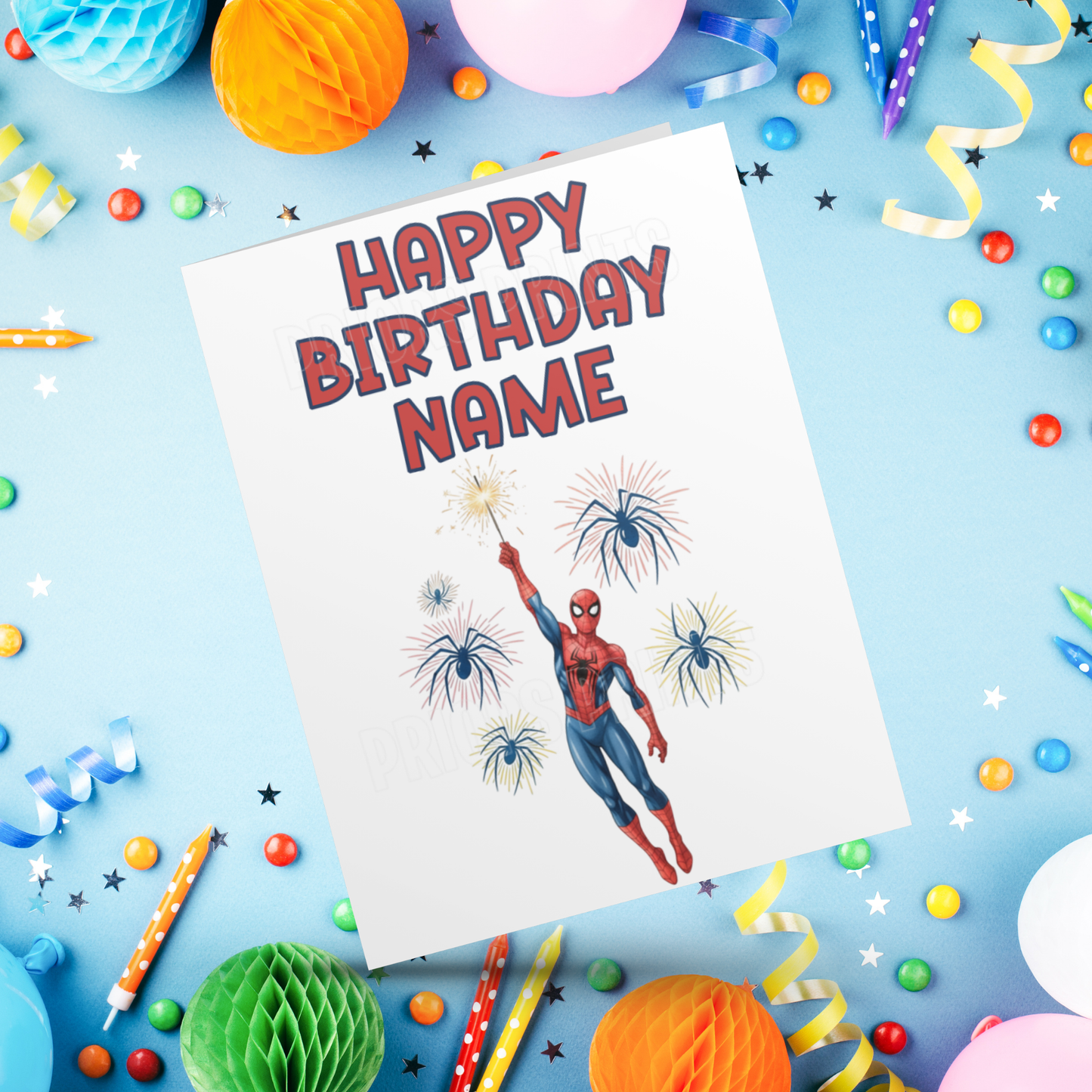 Personalised Spiderman Birthday Card I Marvel I Superhero