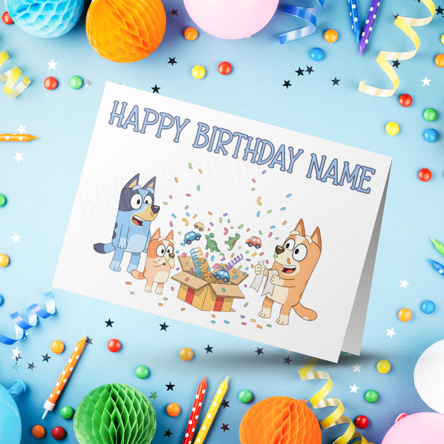 Bluey Personalised Birthday Card