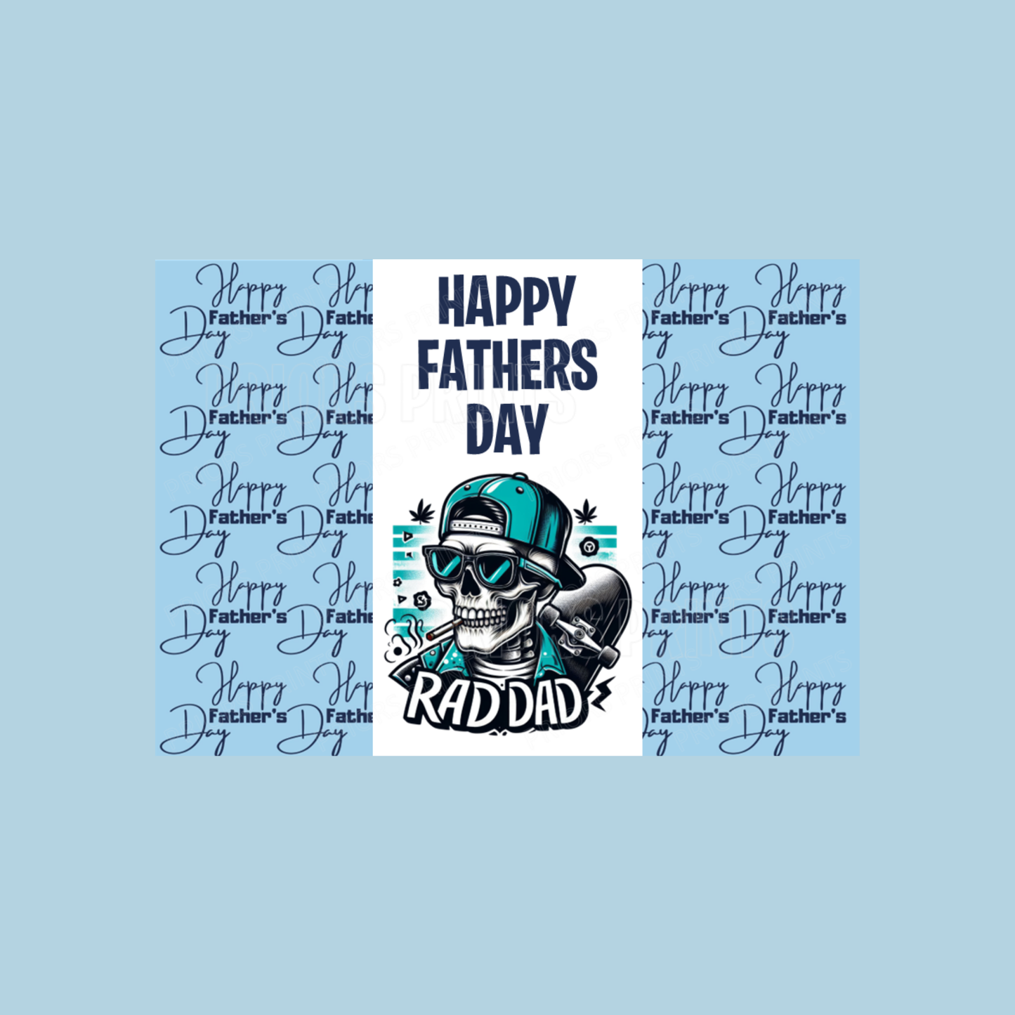 Funny Skeleton Happy Fathers Day Chocolate Bar Wrapper