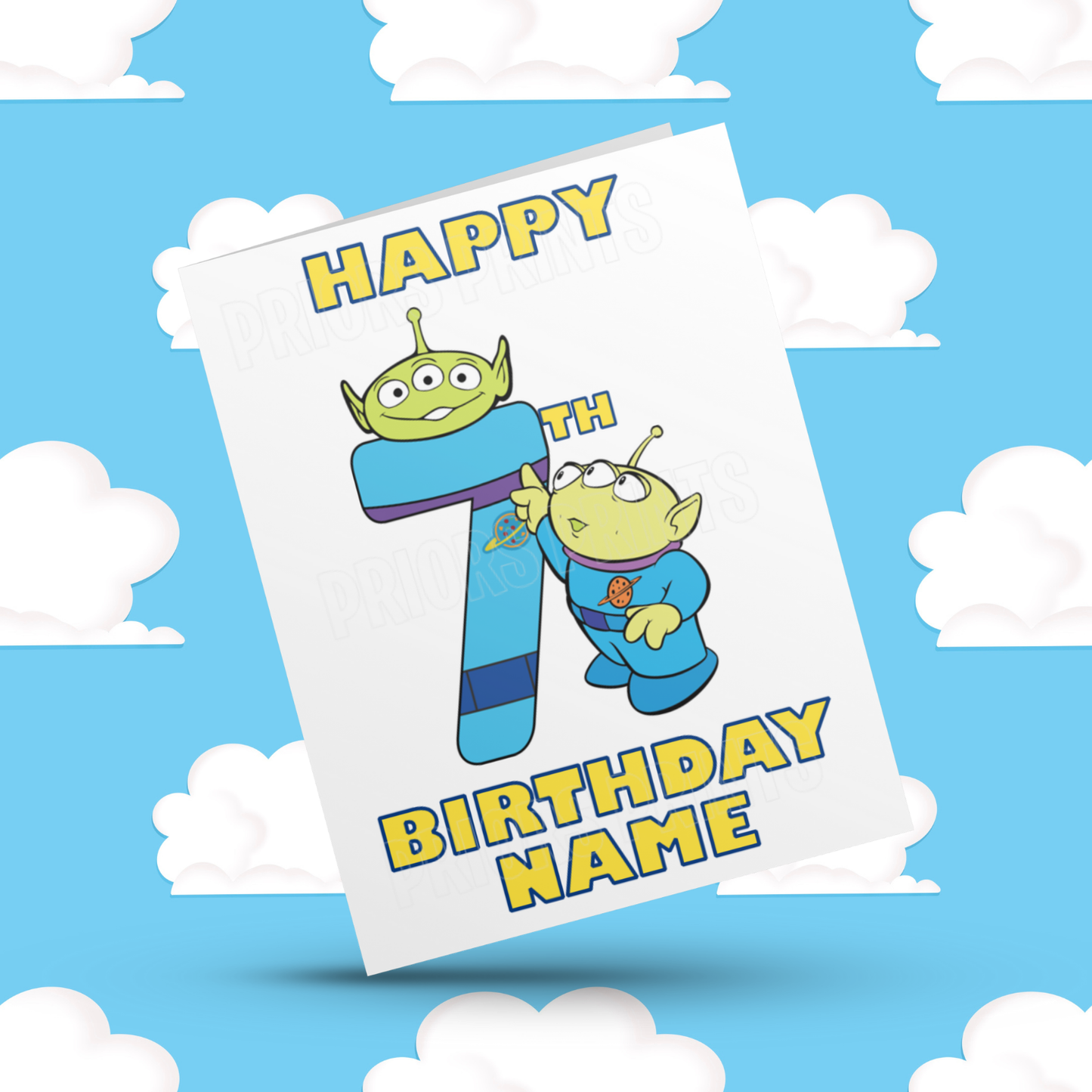 Personalised Aliens Birthday Card with Age 1-20 Years (Toy Story)