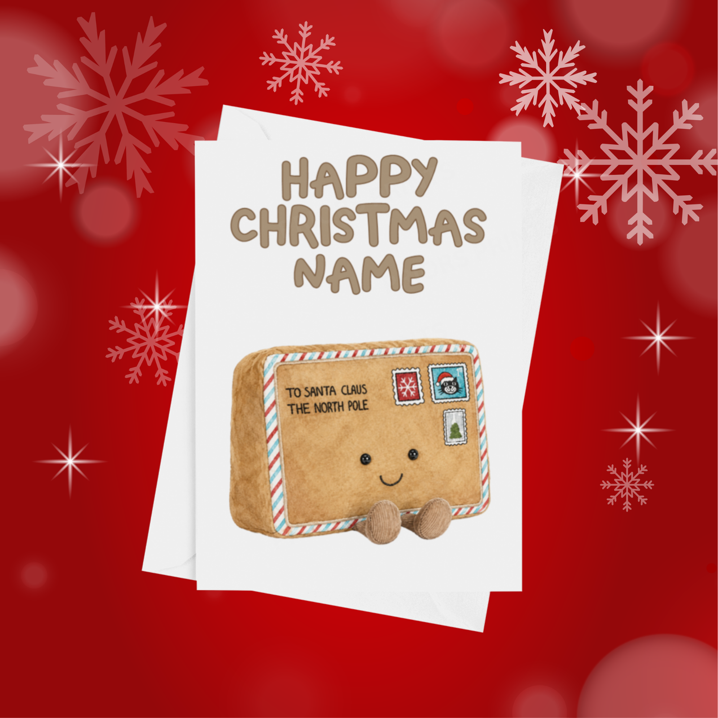 Jelly Cat Personalised Christmas Card