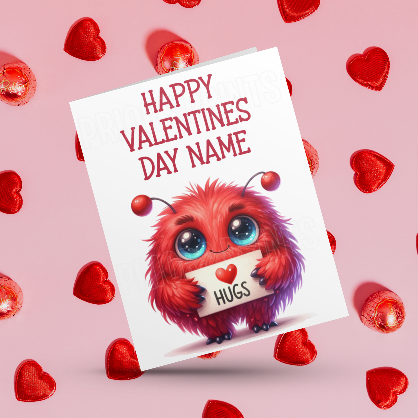 Cute Monsters Personalised Valentines Day Card