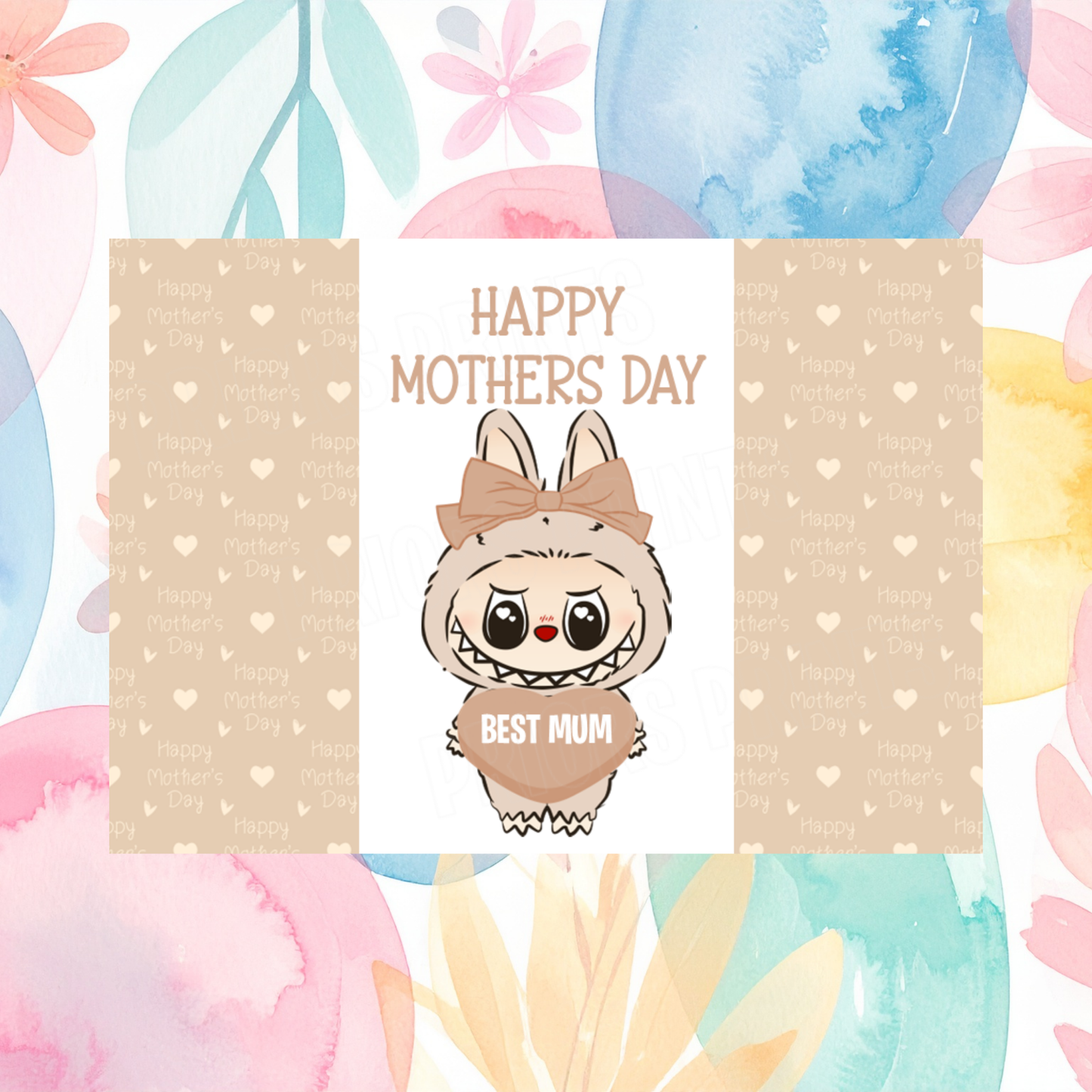 Labubu Happy Mothers Day Chocolate Bar Wrapper