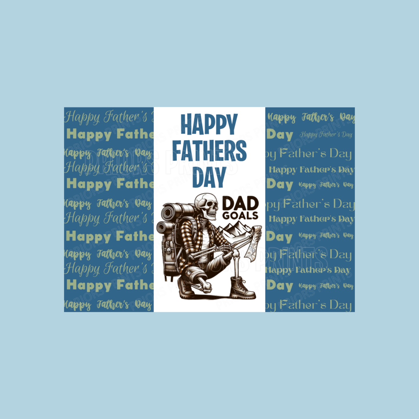 Funny Skeleton Happy Fathers Day Chocolate Bar Wrapper
