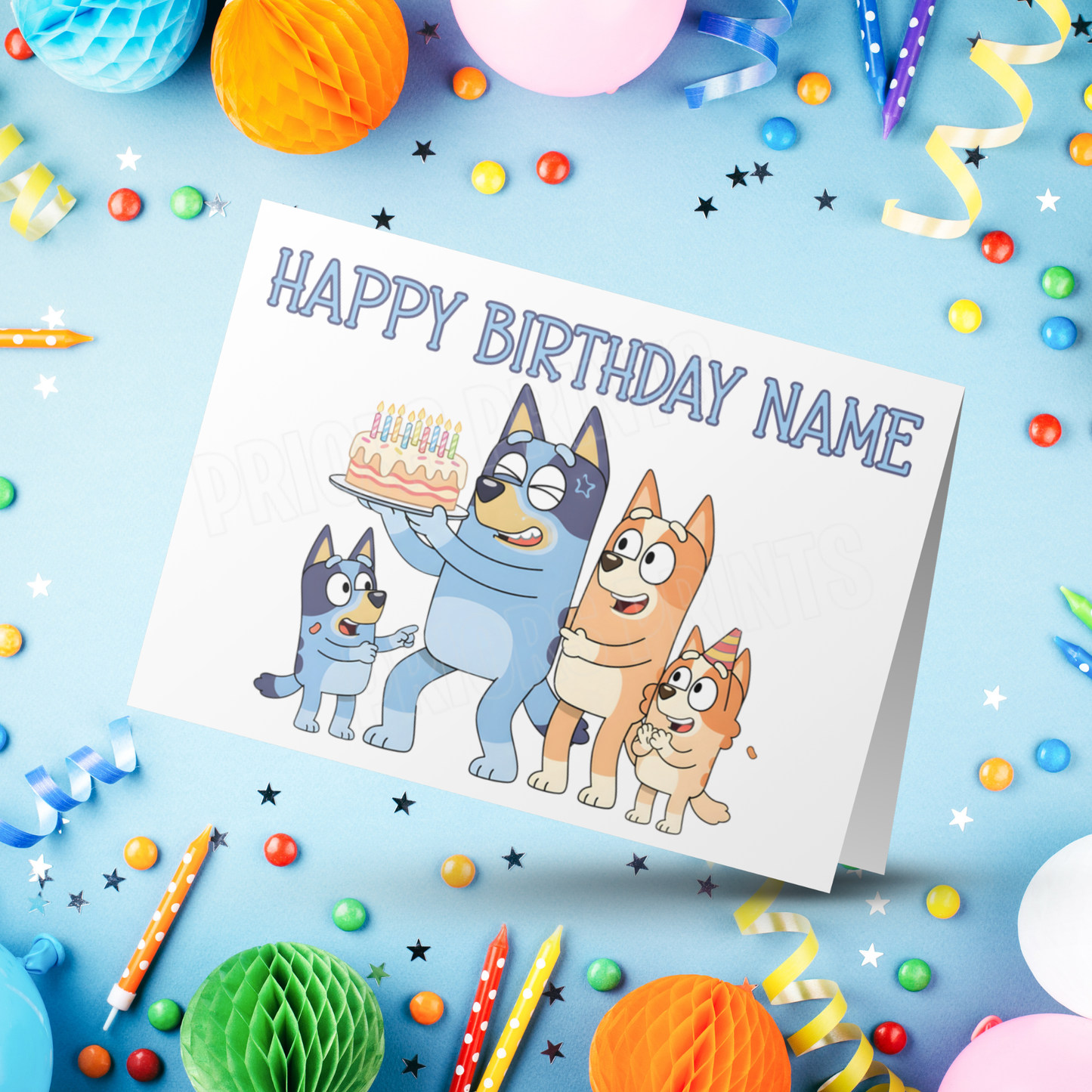 Bluey Personalised Birthday Card
