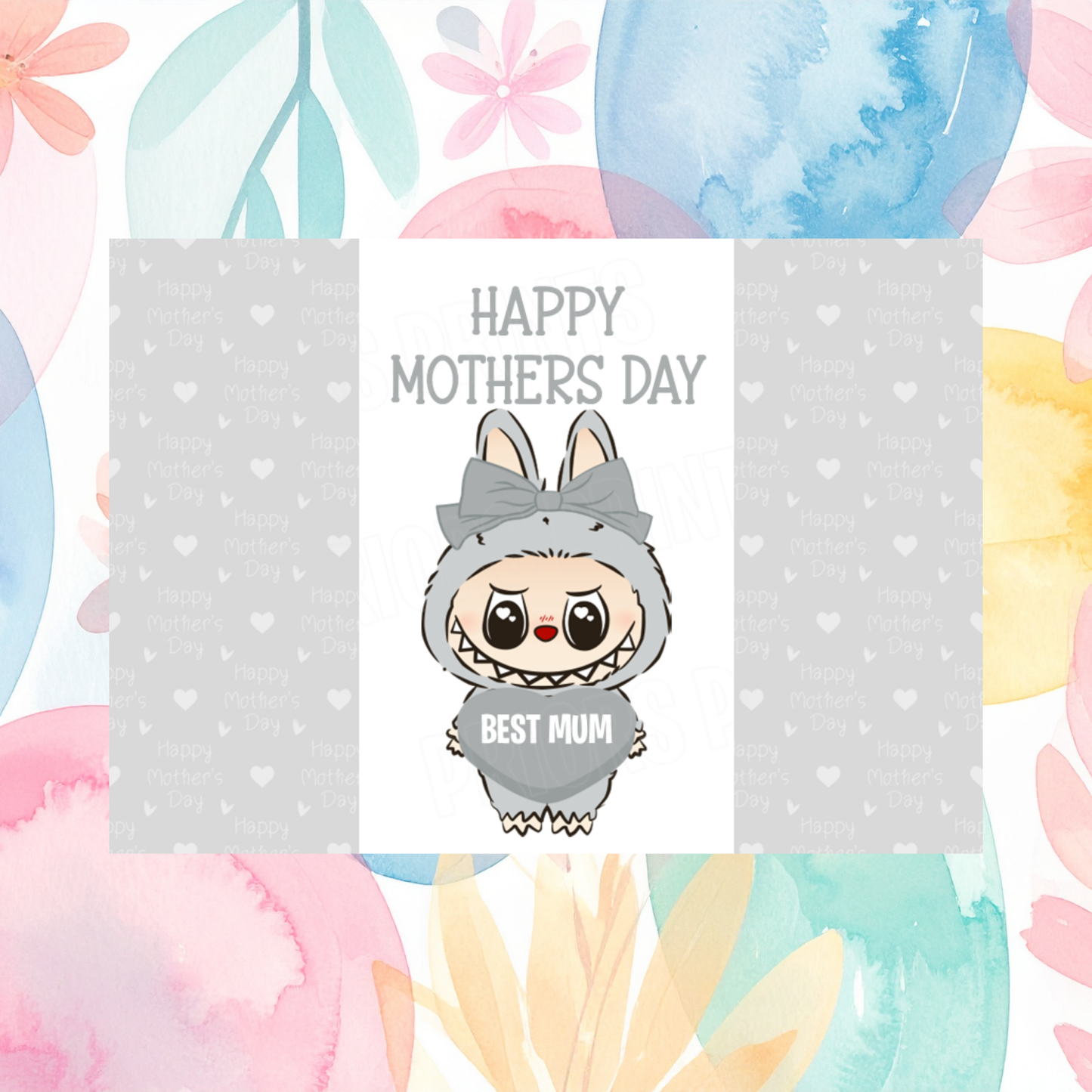 Labubu Happy Mothers Day Chocolate Bar Wrapper
