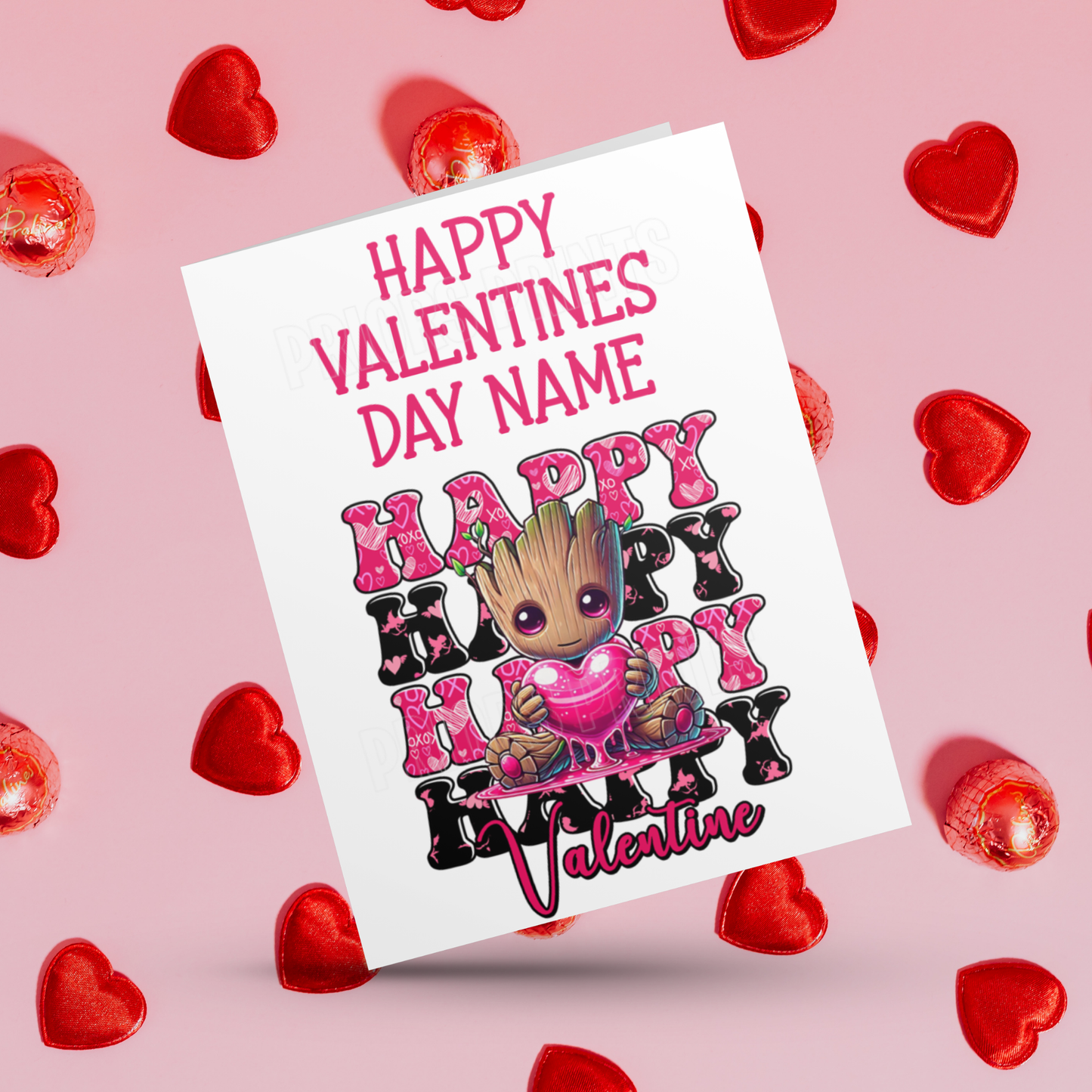 Happy Valentines Day Cute Personalised Character Cards I Baby Yoda I Batman I Eeyore I Princess I Deadpool I Groot I Spiderman I Sonic Mario