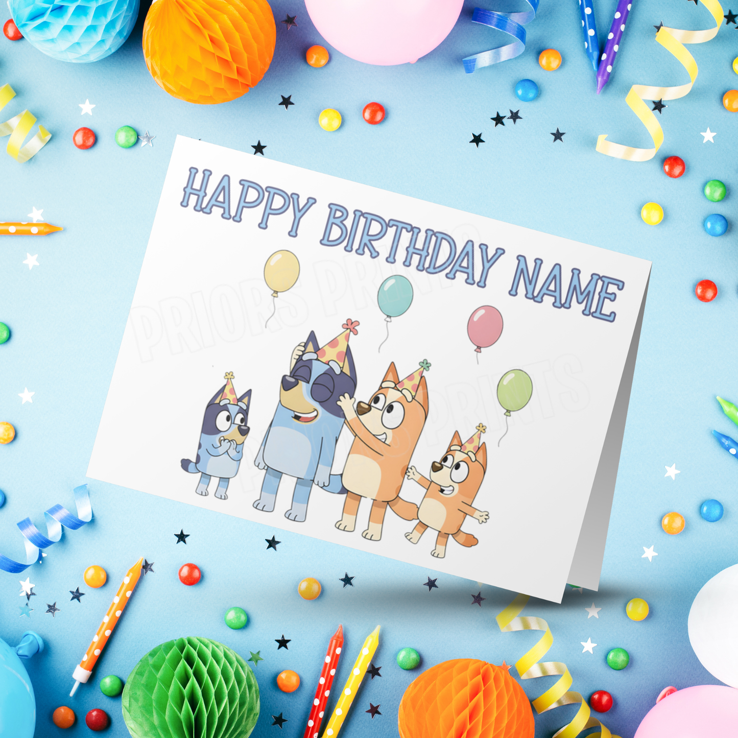 Bluey Personalised Birthday Card