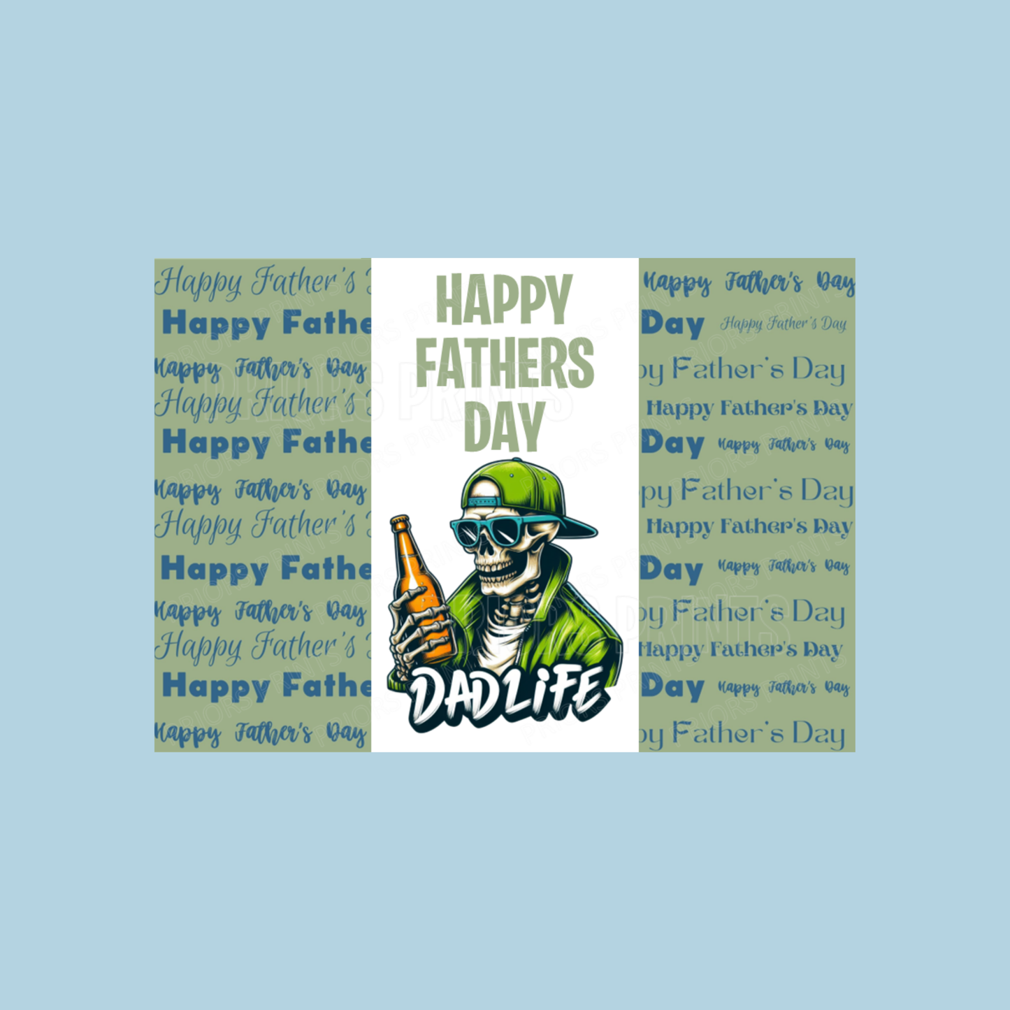 Funny Skeleton Happy Fathers Day Chocolate Bar Wrapper