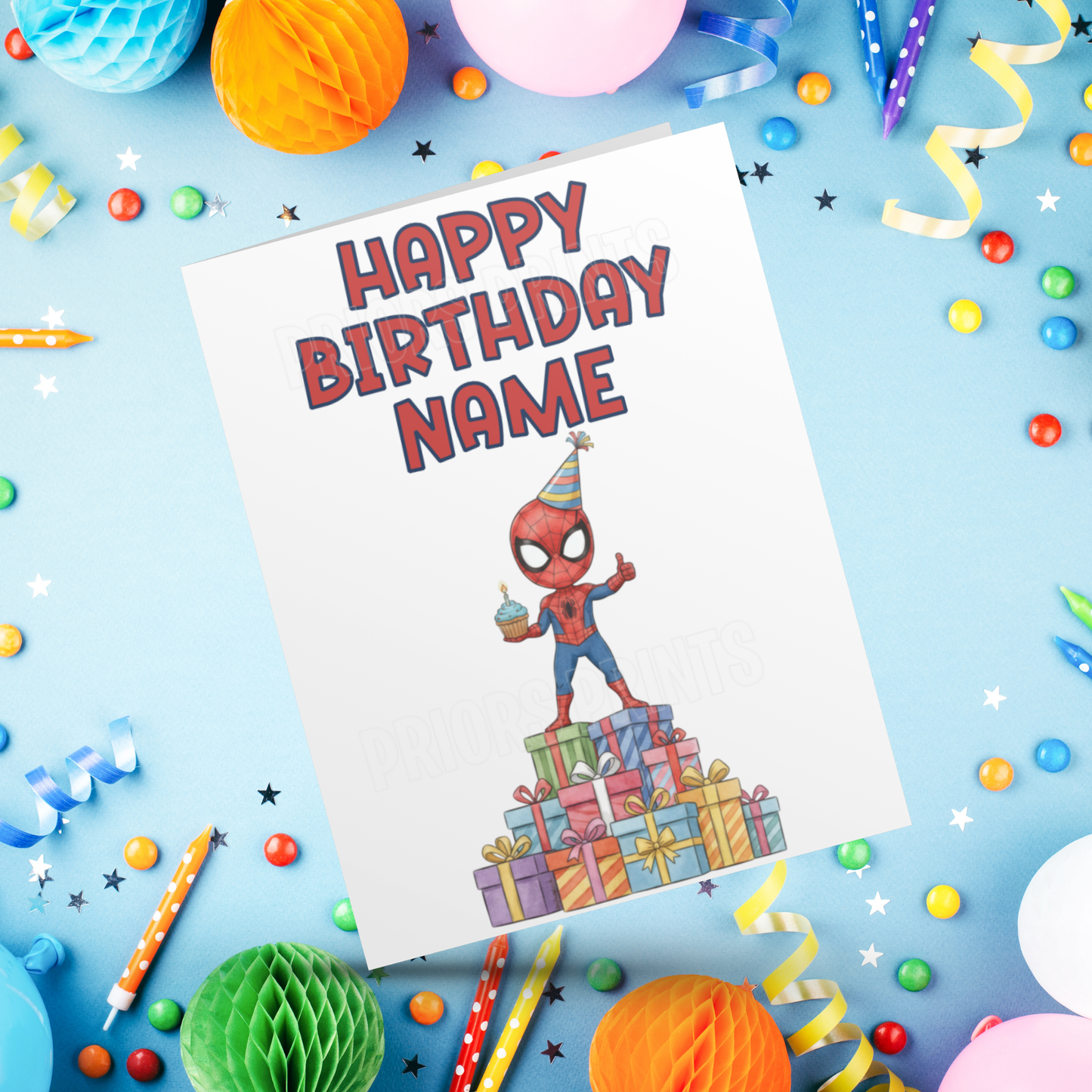 Personalised Spiderman Birthday Card I Marvel I Superhero