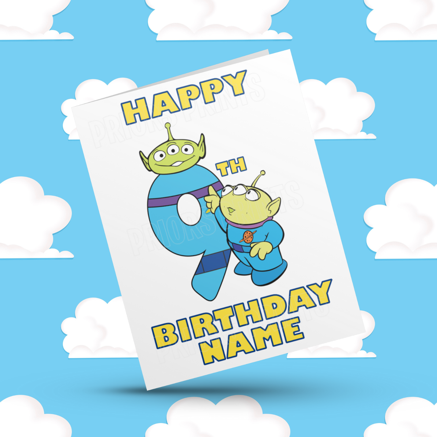 Personalised Aliens Birthday Card with Age 1-20 Years (Toy Story)