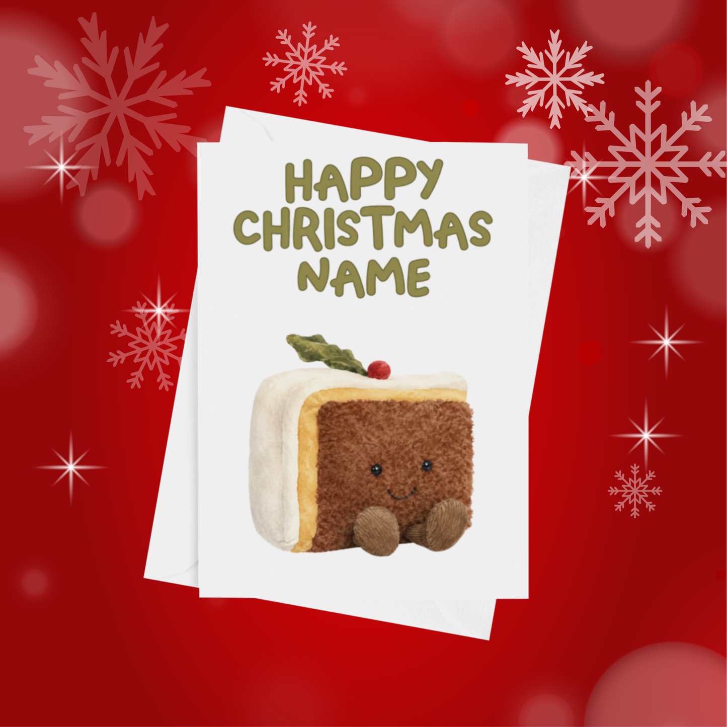 Jelly Cat Personalised Christmas Card