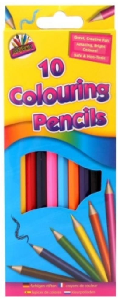 10 Full Sized Colouring Pencils