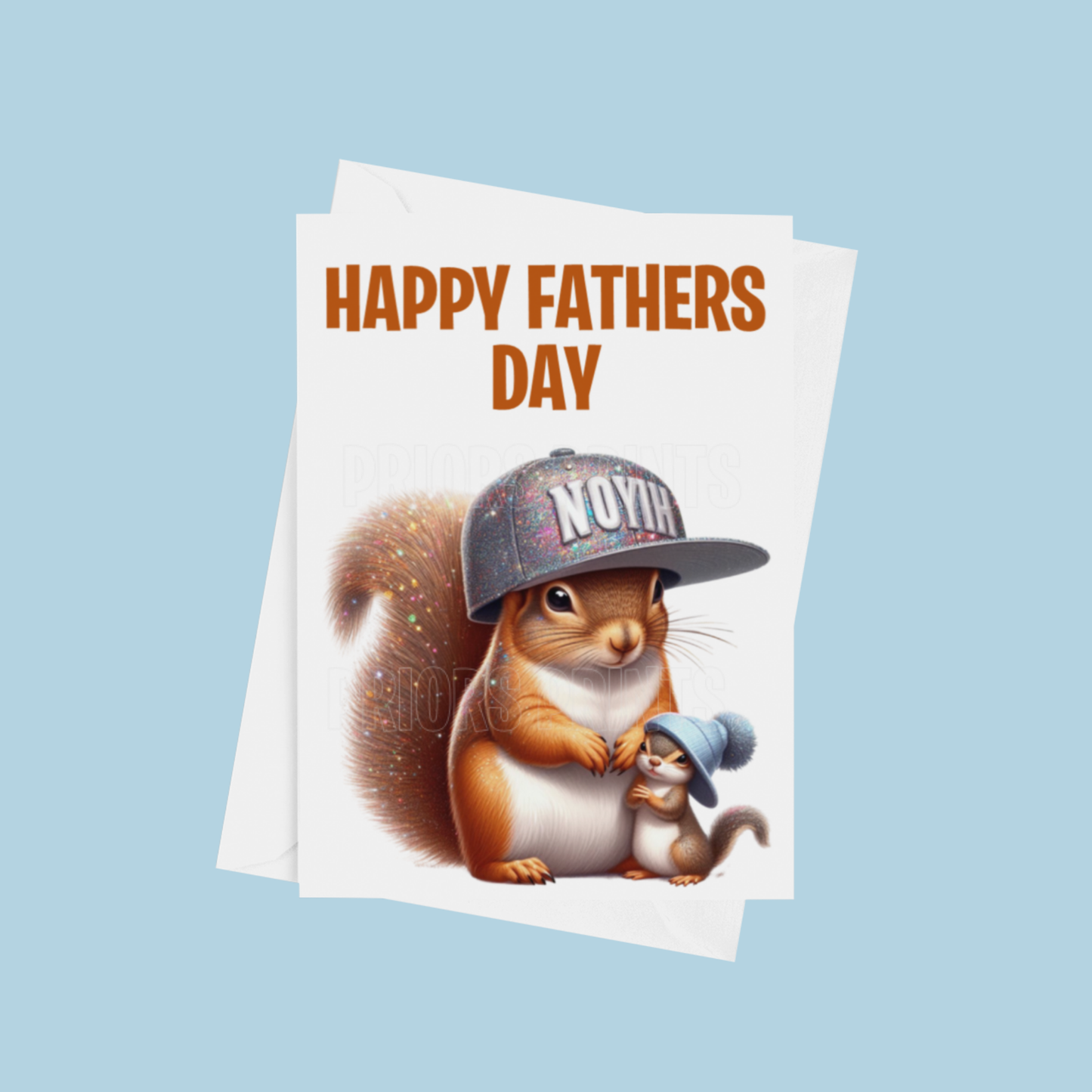 Father & Child Cool Animals Happy Fathers Day Card