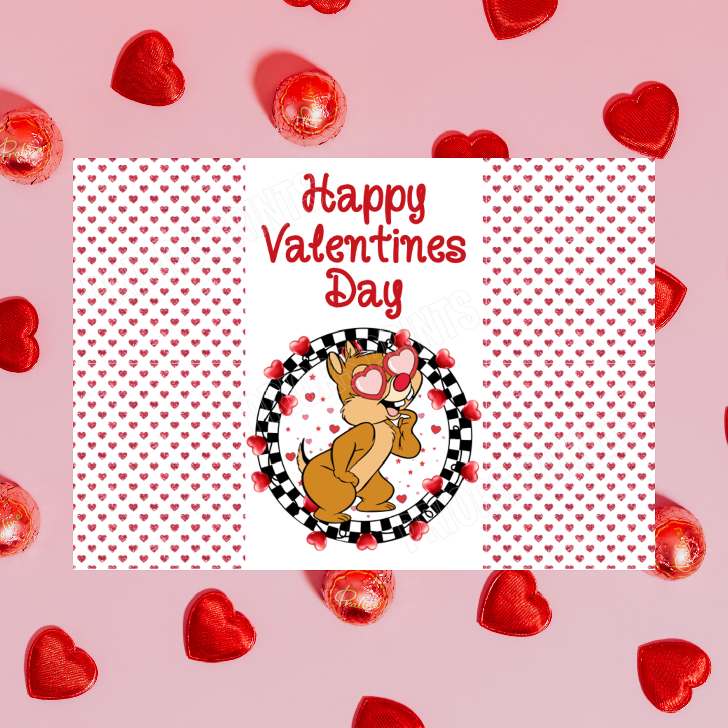 Disney Character Personalised Valentines Day Chocolate Bar Wrappers 2 I Minnie I Mickey I Winnie The Pooh I Lion King I Lady & The Tramp I Dumbo I Pluto
