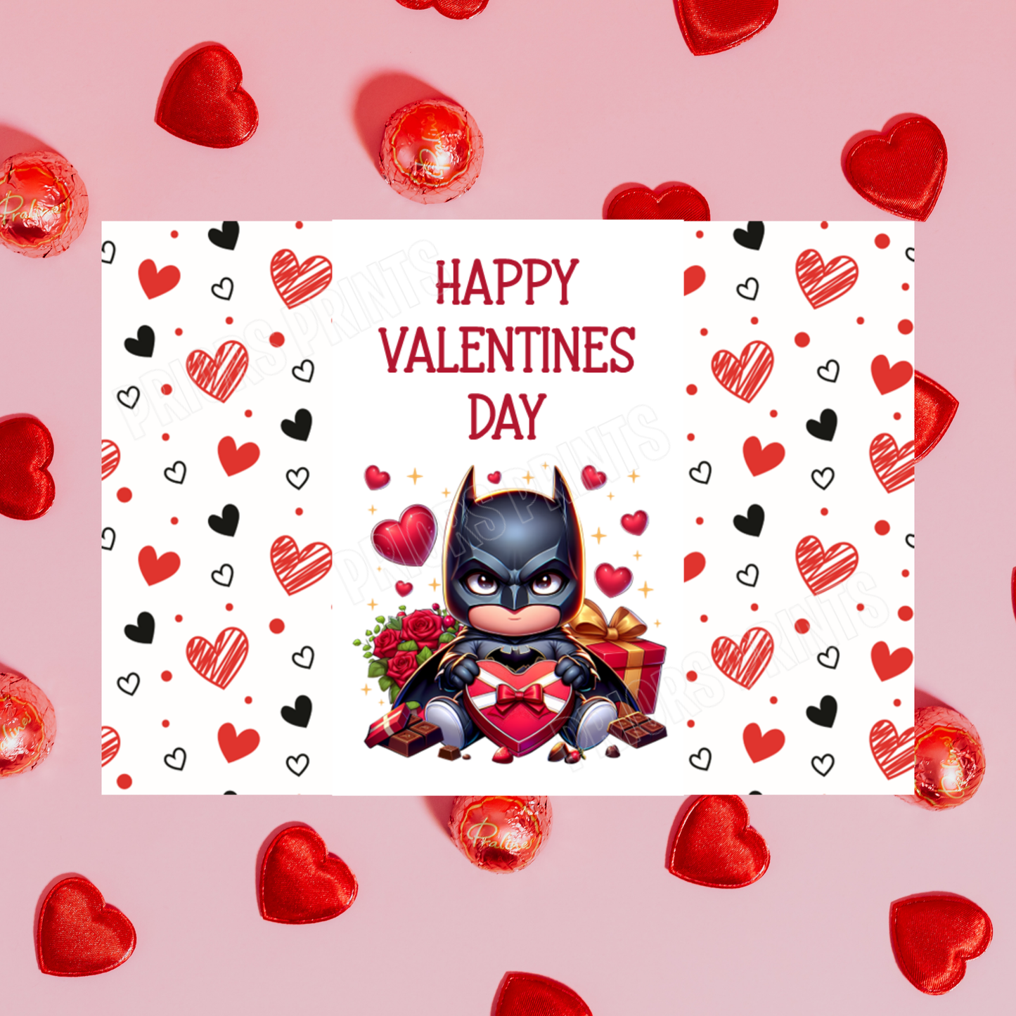 Cute Superhero Valentines Day Chocolate Bar Wrappers I Spiderman I Superman I Batman I Iron Man I Captain America I Dr Strange I Thor