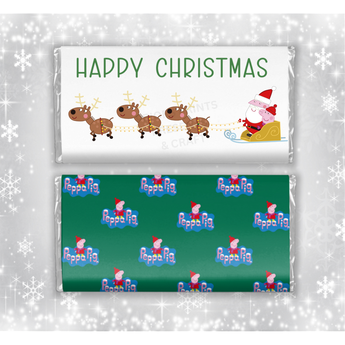 Peppa Pig Christmas Chocolate Bar Wrapper