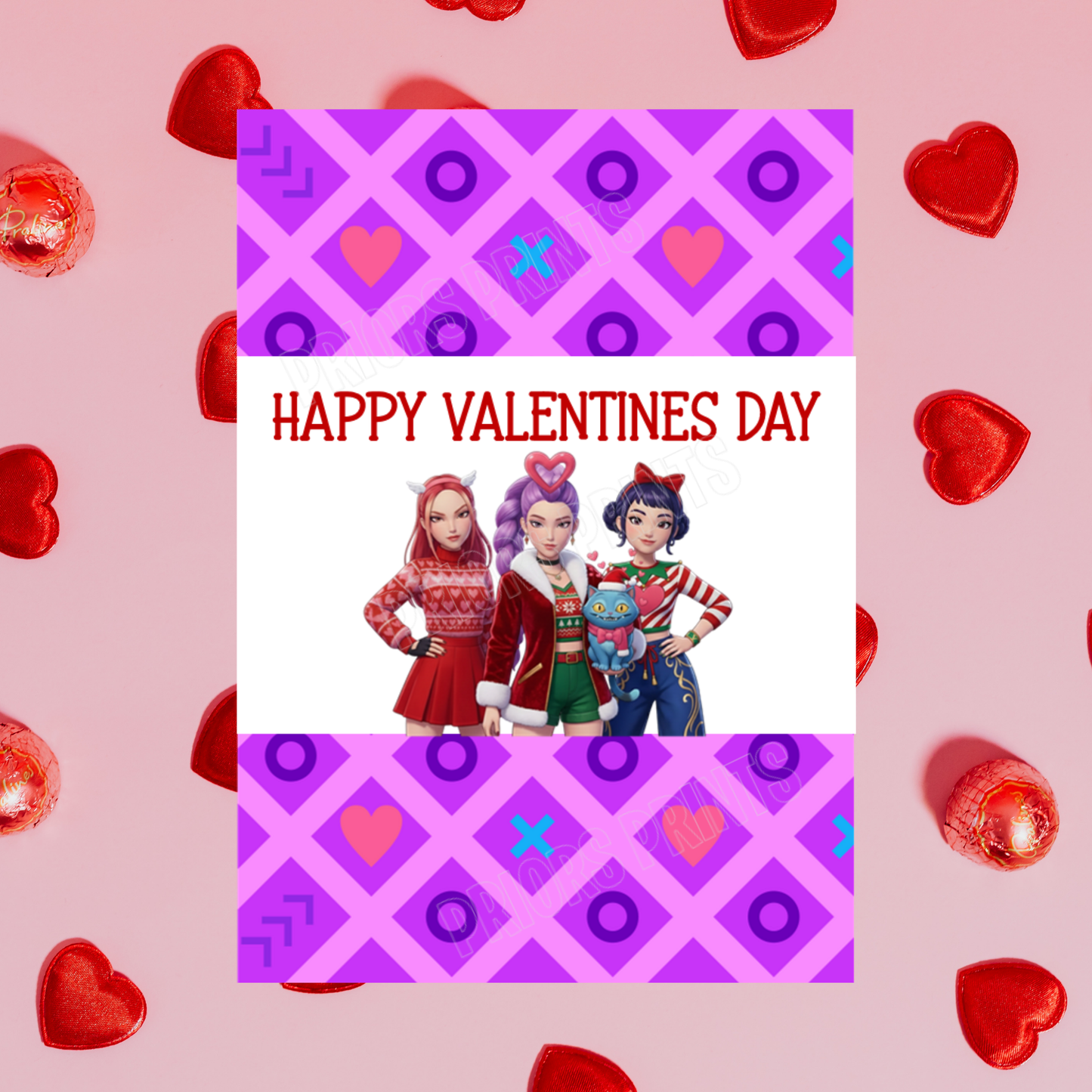 K-Pop demon Hunters Valentines Chocolate Bar Wrapper I K Pop demon Hunters I Rumi I Zoey I Mira I Huntrix I Saja Boys I Jinu I Romance