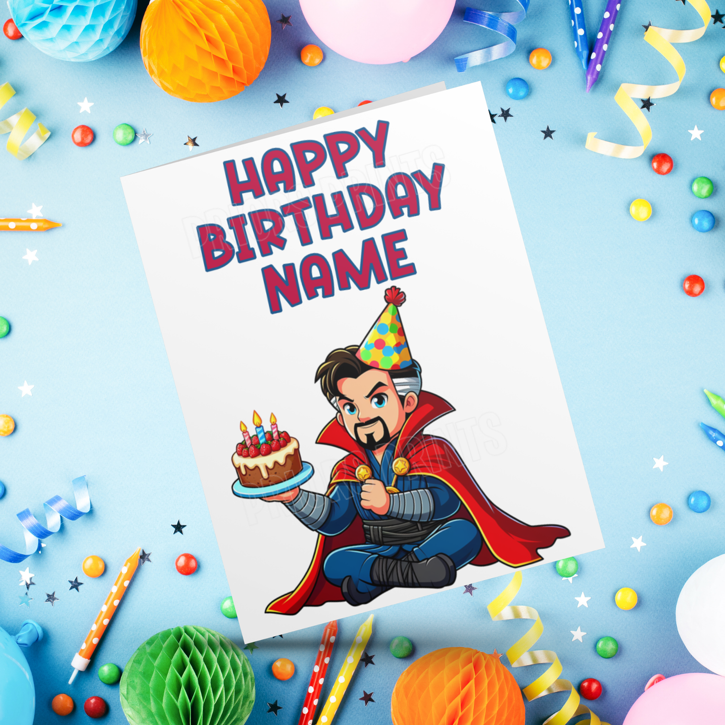 Cute Superhero Personalised Birthday Card I Marvel