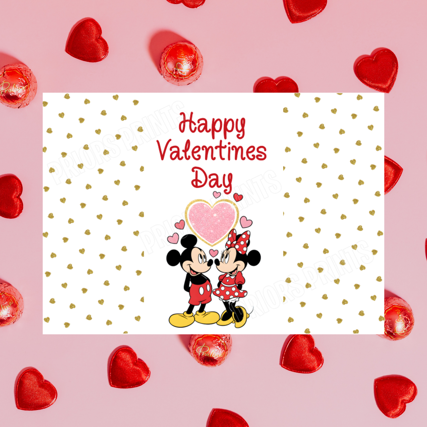 Mickey Mouse & Friends Valentines Day Chocolate Bar Wrappers I Mickey Mouse I Minnie Mouse I Donald Duck I Daisy Duck