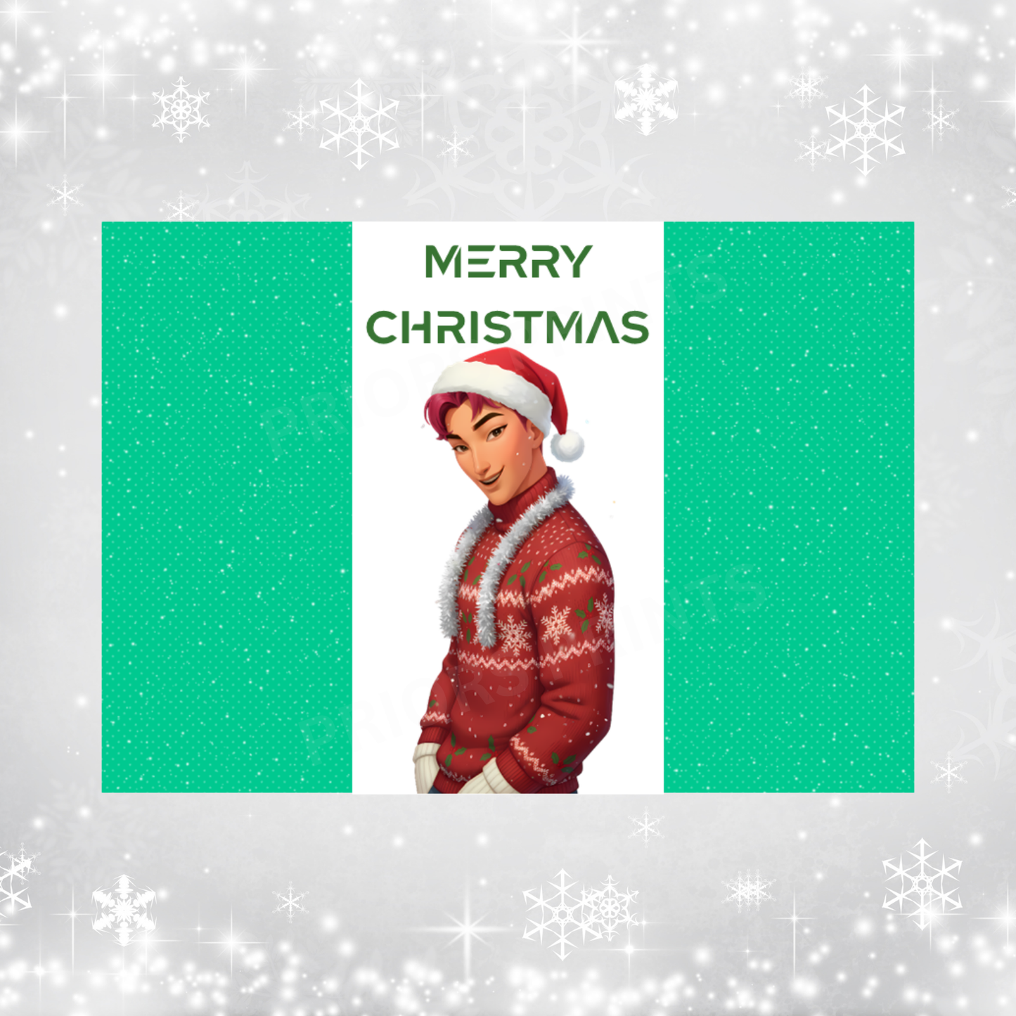 K Pop Demon Hunter Christmas Chocolate Bar Wrapper