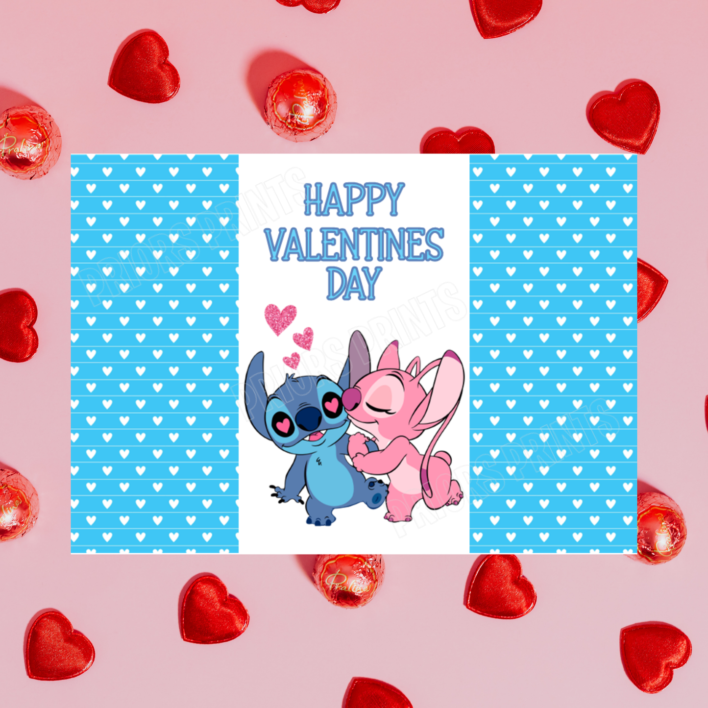 Lilo & Stitch Valentines Day Chocolate Bar Wrappers I Stitch I Angel