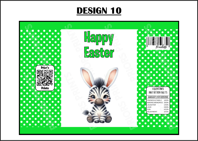 Easter Animals with Bunny Ears Treat Packets (Medium Sized)