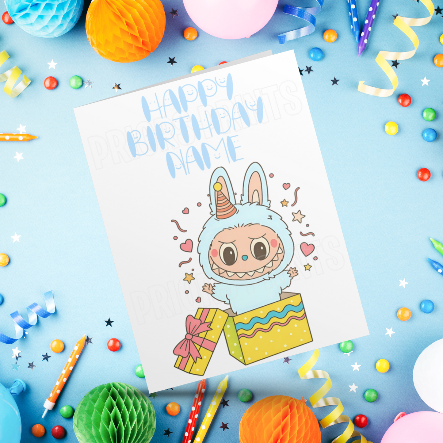 Personalised Labubu Birthday Card