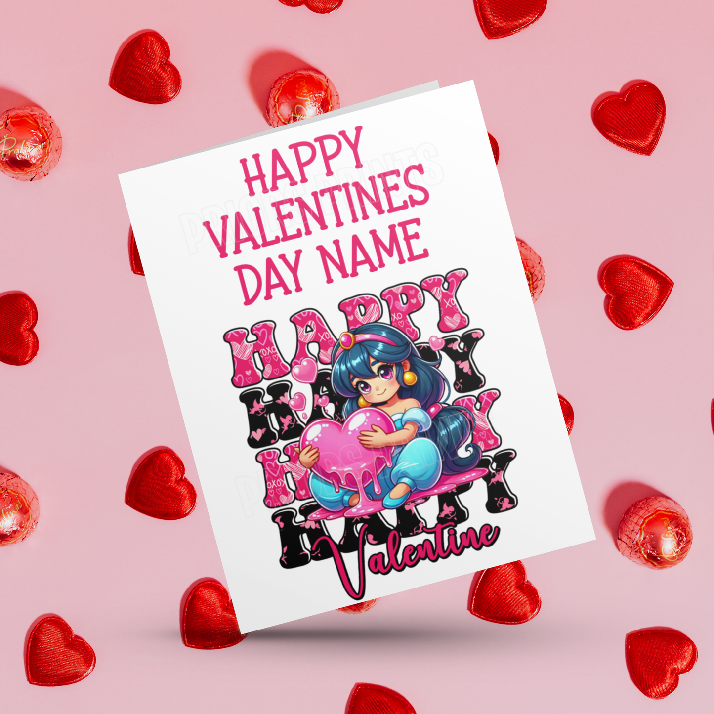 Happy Valentines Day Cute Personalised Character Cards I Baby Yoda I Batman I Eeyore I Princess I Deadpool I Groot I Spiderman I Sonic Mario