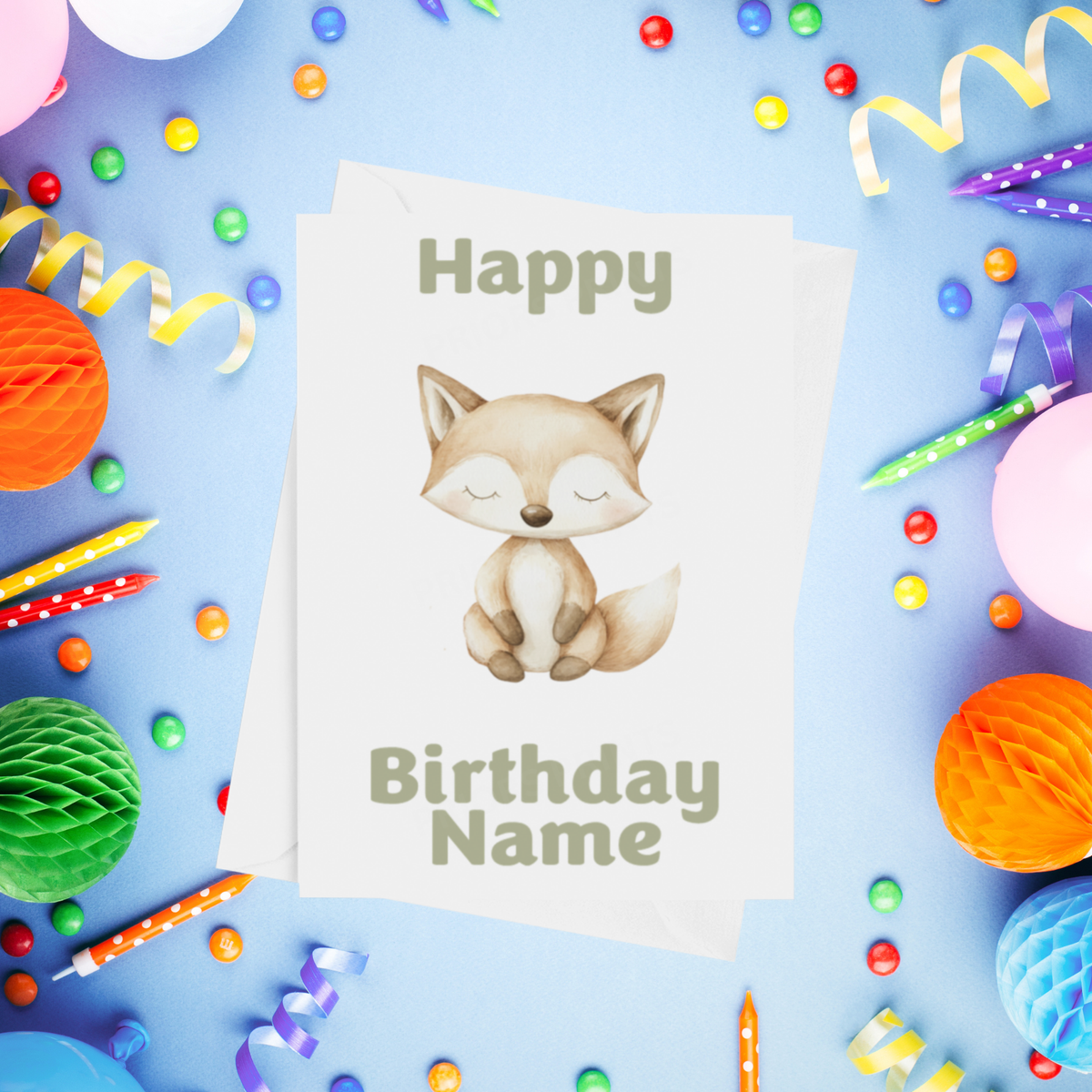 Cute Animals Personalised Birthday Card