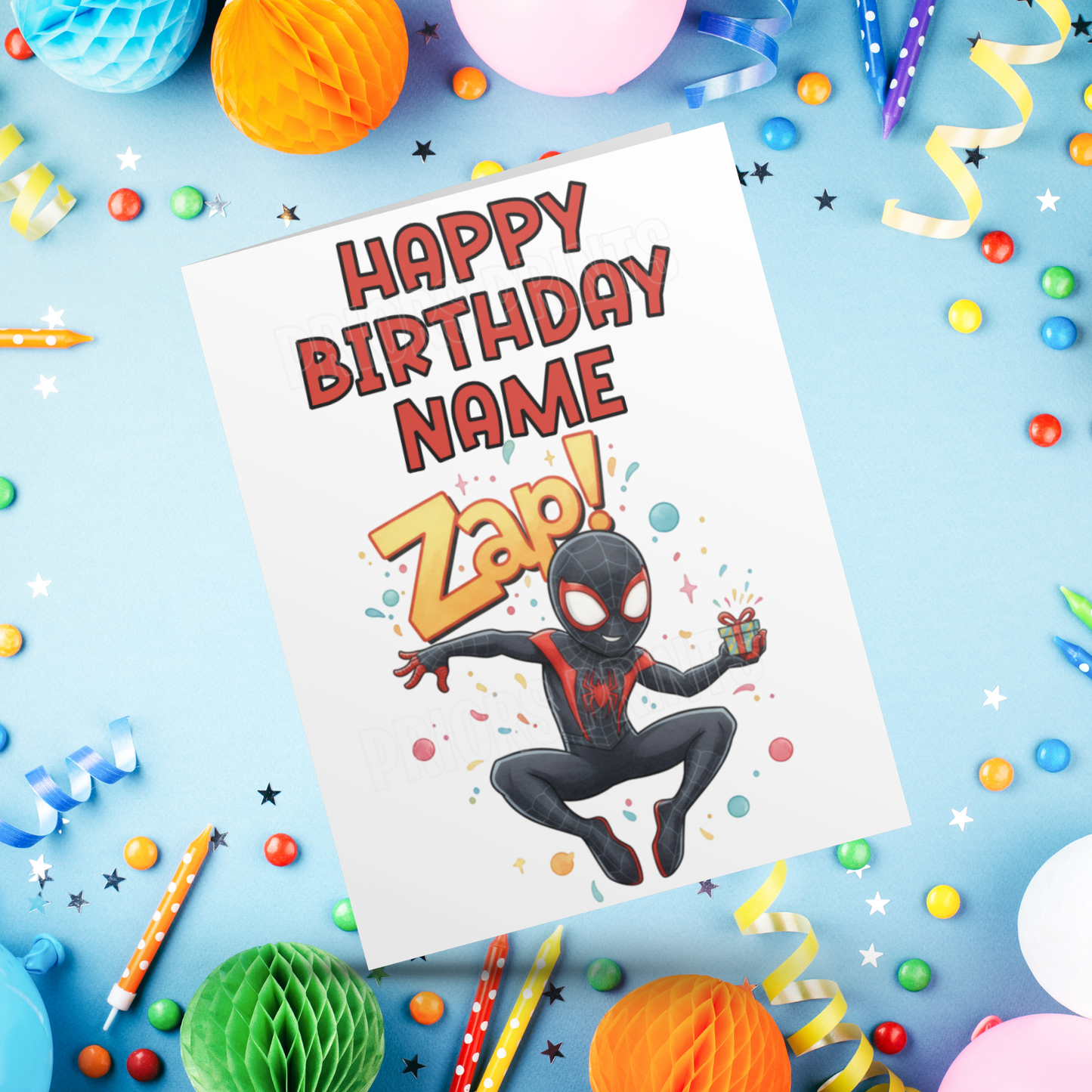 Personalised Spiderman Birthday Card I Marvel I Superhero