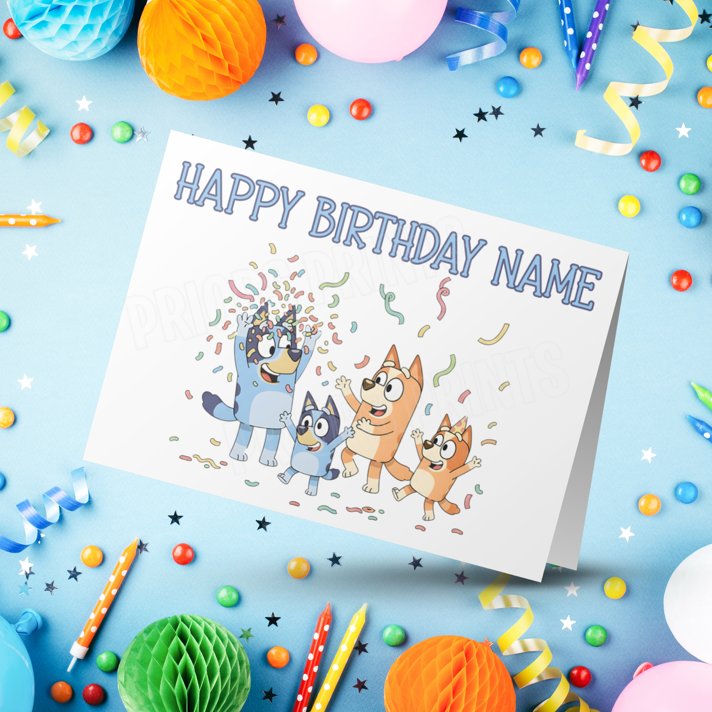 Bluey Personalised Birthday Card