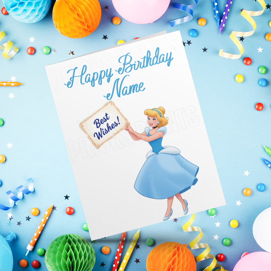 Personalised Cinderella Birthday Card I Princess