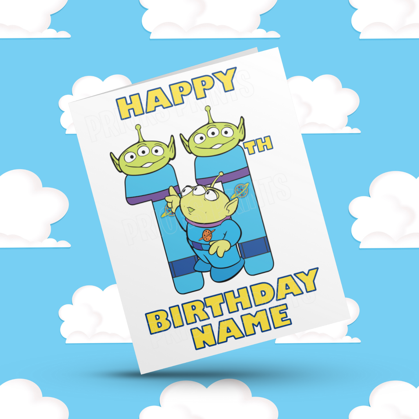 Personalised Aliens Birthday Card with Age 1-20 Years (Toy Story)