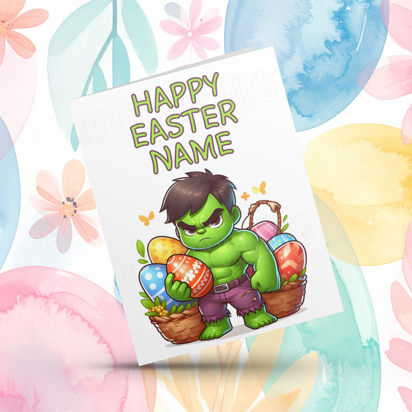 Mixed Character Personalised Easter Card I Captain America I Iron Man I Hulk I Super Mario I Mickey I Minecraft I Pikachu I Sonic I Deadpool I Stitch