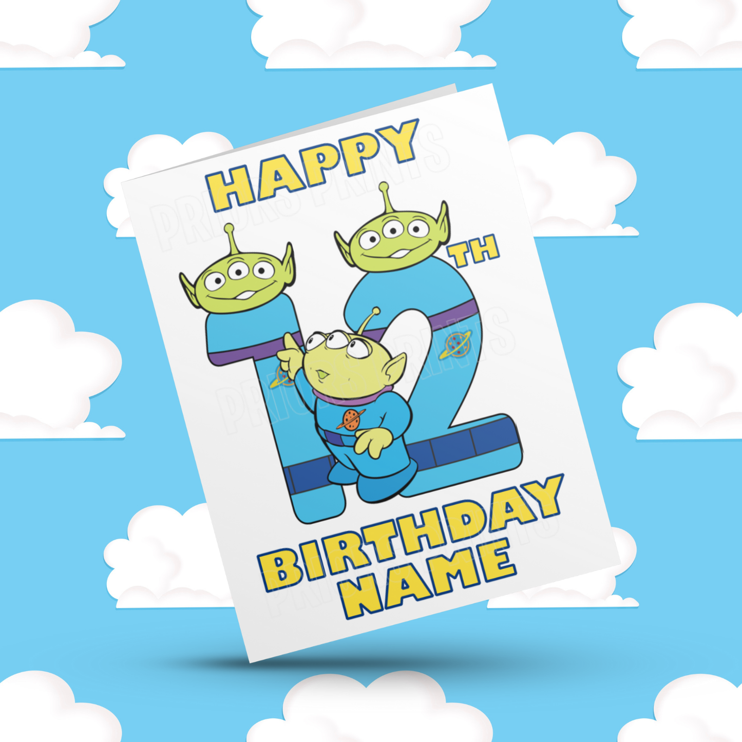 Personalised Aliens Birthday Card with Age 1-20 Years (Toy Story)