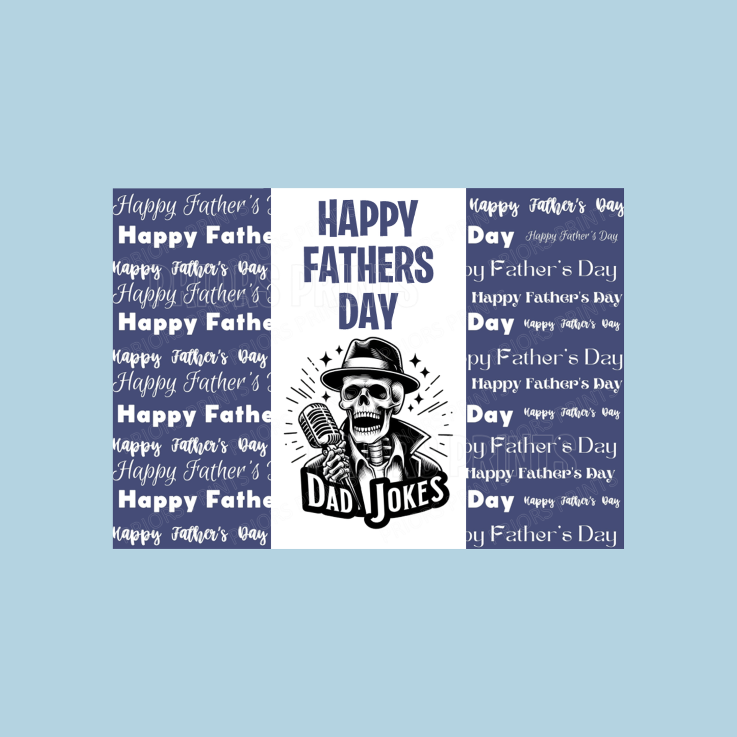 Funny Skeleton Happy Fathers Day Chocolate Bar Wrapper