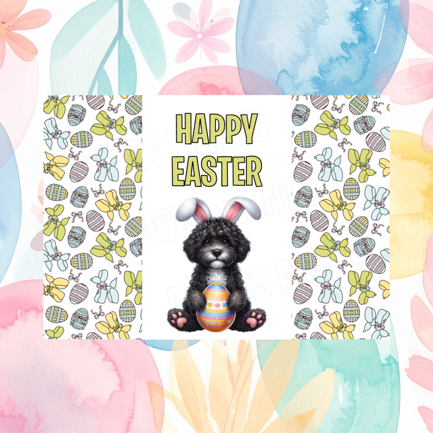 Cute Dog Easter Chocolate Bar Wrapper- Listing 2