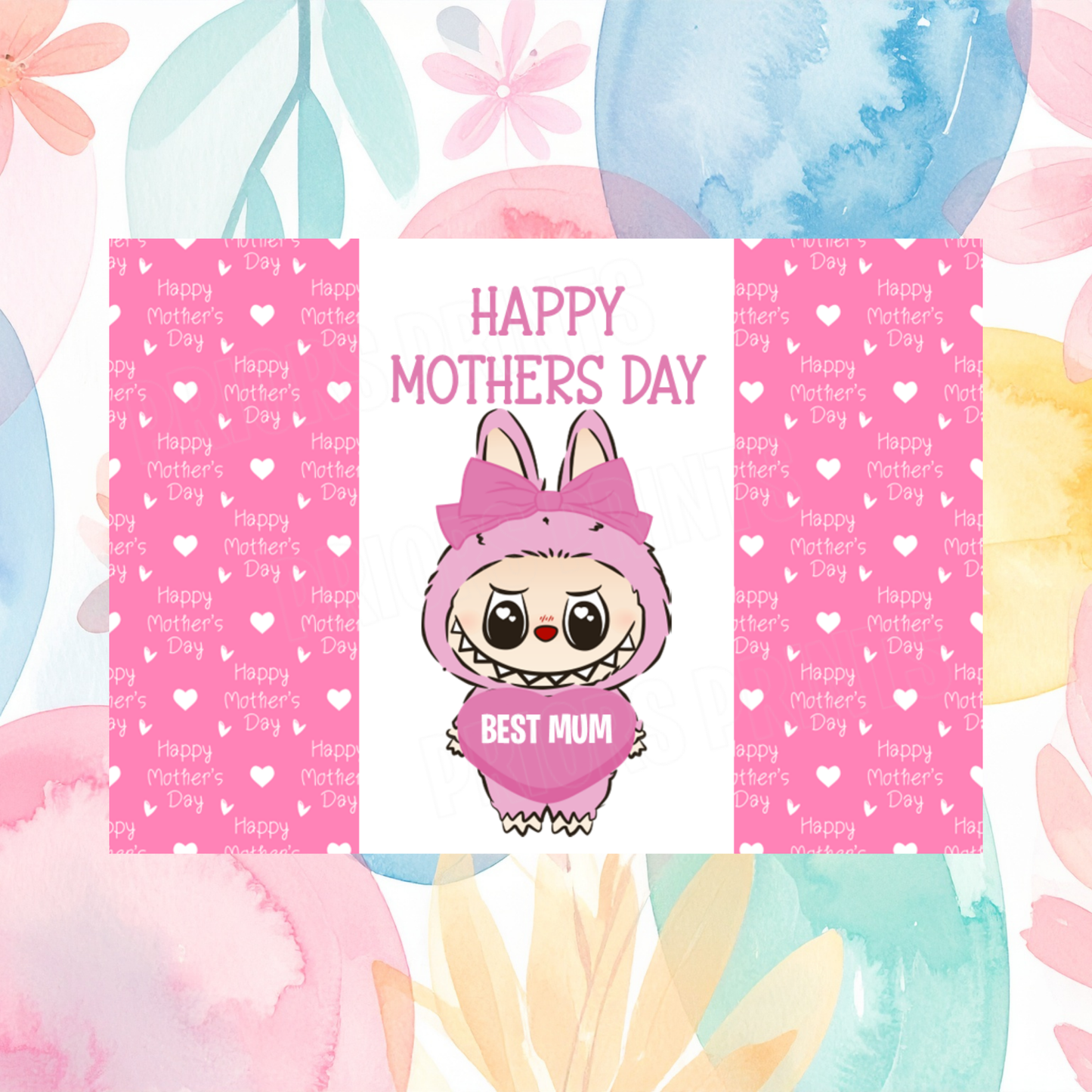 Labubu Happy Mothers Day Chocolate Bar Wrapper