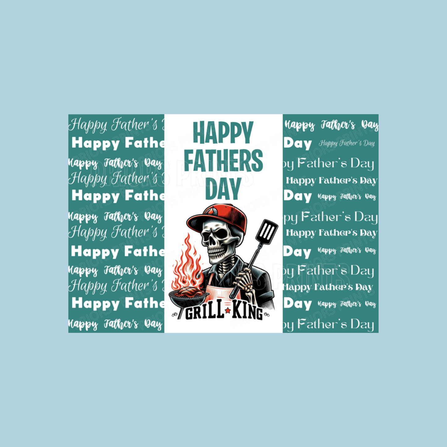 Funny Skeleton Happy Fathers Day Chocolate Bar Wrapper