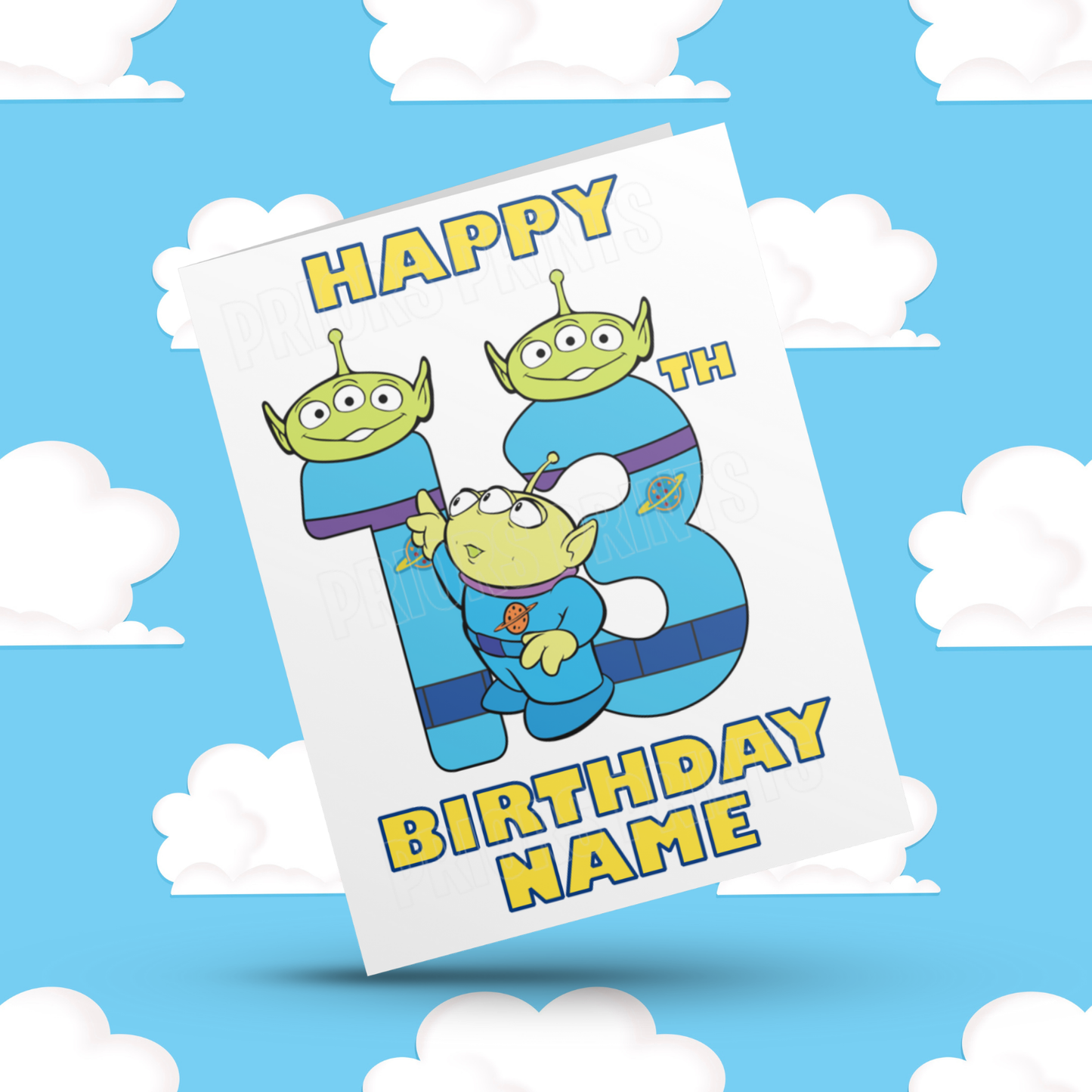 Personalised Aliens Birthday Card with Age 1-20 Years (Toy Story)