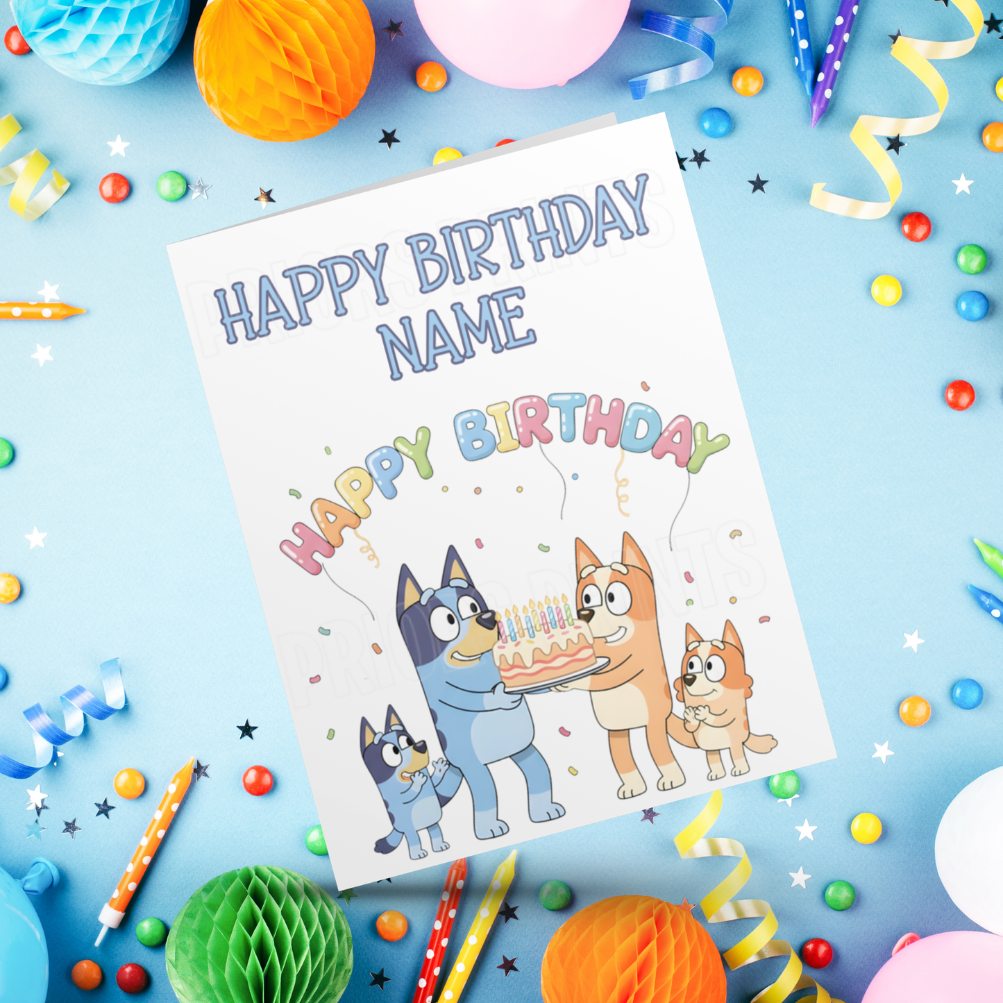 Bluey Personalised Birthday Card