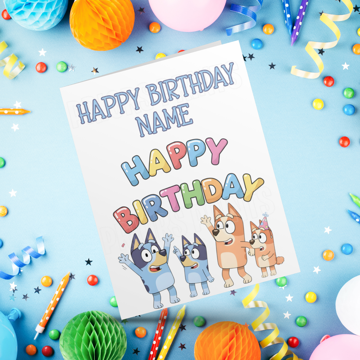 Bluey Personalised Birthday Card