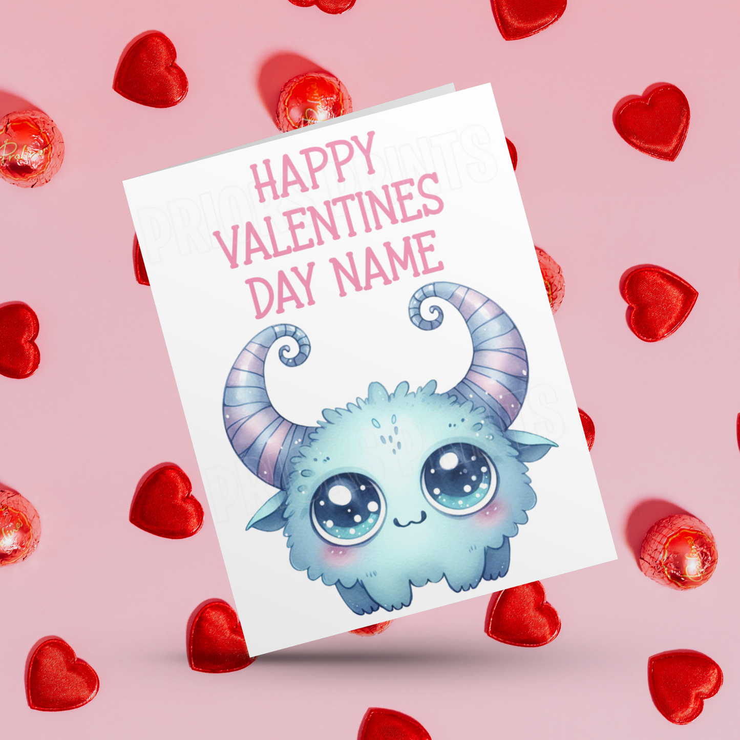 Cute Monsters Personalised Valentines Day Card